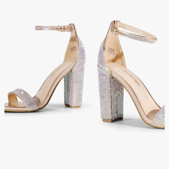 DREAM PAIRS Women's Hi-Chunk High Heel Pumps - Picture 4 of 5